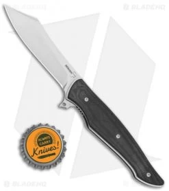 Boker Plus Obscura Liner Lock Flipper Knife Black G-10 (3" Satin) 01BO243 -Boker Shop Boker Plus Obscura LL Black G 10 Satin 01BO243 BHQ 111186 jr bottlecap