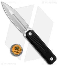 Boker Plus Omerta Dagger Fixed Blade Knife Black G-10 (3.9" Stonewash) -Boker Shop Boker Plus Omerta Dagger Fixed Blade Black G 10 SW 02BO032 BHQ 125044 jr bottlecap