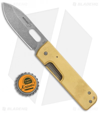 Boker Plus Panchenko Brass Lancer Liner Lock Knife (3" BB/SW) 6 Boker Plus Panchenko Brass Lancer Liner Lock Knife (3" BB/SW) - Image 4