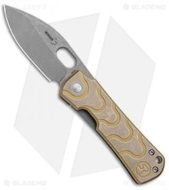 Boker Plus Panchenko Gust Frame Lock Knife Bronze SS (2.75" Stonewash) 01BO082