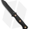 Boker Plus Pilot Knife Fixed Blade Black G-10 (5.3" Black Serr D2) 02BO074 -Boker Shop Boker Plus Pilot Knife FB Black G10 5in Black Serr D2 BHQ 146728 td