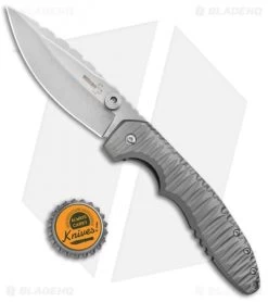 Boker Plus Ram Maramba Sulaco Knife Titanium (3.75" Stonewash) 01BO034 -Boker Shop Boker Plus Ram Maramba Sulaco Ti SW 01BO034 BHQ 67851 jr bottlecap 2