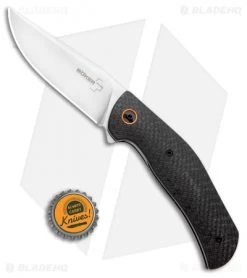 Boker Plus Roundhouse Liner Lock Flipper Knife Carbon Fiber(3.75" Satin) -Boker Shop Boker Plus Roundhouse Manual Knife Carbon Fiber BHQ 94309 ns bottlecap