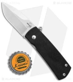 Boker Plus Shamsher Automatic Liner Lock Knife Black G-10 (1.9" Satin) 01BO361 -Boker Shop Boker Plus Shamsher Auto LL Black G 10 Satin BHQ 139170 jr bottlecap