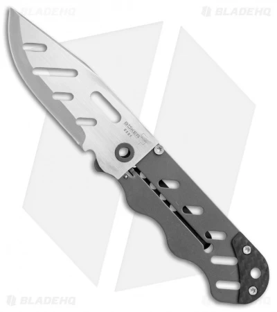 Boker Plus Stowaway Frame Lock Knife Titanium (3.25" Satin) 01BO029 3 Boker Plus Stowaway Frame Lock Knife Titanium (3.25" Satin) 01BO029