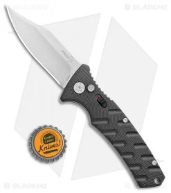 Boker Plus Strike Bowie Automatic Knife Black (3.25" Stonewash D2) -Boker Shop Boker Plus Strike Bowie Auto Black SW 01BO429NSOI BHQ 97034 jr bottlecap