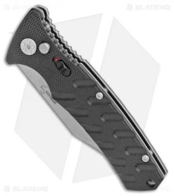 Boker Plus Strike Bowie Automatic Knife Black (3.25" Stonewash D2) -Boker Shop Boker Plus Strike Bowie Auto Black SW 01BO429NSOI BHQ 97034 jr spine