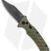 Boker Plus Strike Bowie Automatic Knife OD Green (3.25" Black SW) -Boker Shop Boker Plus Strike Bowie Auto OD Green Black Wash BHQ 125301 jr