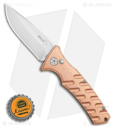 Boker Plus Strike Copper Automatic Knife (3.25" Stonewash) 6 Boker Plus Strike Copper Automatic Knife (3.25" Stonewash) - Image 4