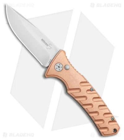Boker Plus Strike Copper Automatic Knife (3.25" Stonewash) 3 Boker Plus Strike Copper Automatic Knife (3.25" Stonewash)