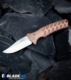Boker Plus Strike Copper Automatic Knife (3.25" Stonewash) 12 Boker Plus Strike Copper Automatic Knife (3.25" Stonewash) -Boker Shop Boker Plus Strike Copper Automatic Knife Stonewash BHQ 99645 kp stone web