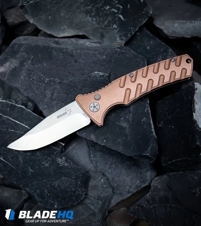 Boker Plus Strike Copper Automatic Knife (3.25" Stonewash) 7 Boker Plus Strike Copper Automatic Knife (3.25" Stonewash) - Image 5