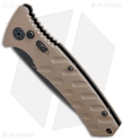 Boker Plus Strike Drop Point Automatic Knife Coyote Brown (3.25" Black SW) -Boker Shop Boker Plus Strike drop point coyote brown black sw BHQ 67882 er spine jr