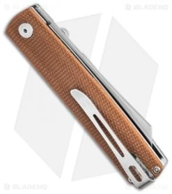 Boker Plus Kansei Tenshi Liner Lock Knife Brown Micarta (3" Satin) -Boker Shop Boker Plus Tenshi Brown Micarta BHQ 136228 td side