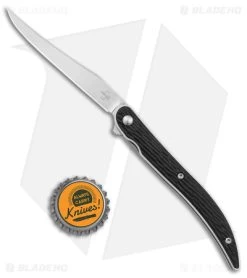 Boker Plus Texas Toothpick Liner Lock Knife Black G-10 (3.5" Satin) -Boker Shop Boker Plus Texas Toothpick LL Black G 10 Satin BHQ 146707 jr bottlecap