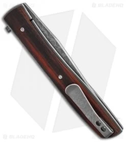 Boker Plus Brad Zinker Urban Trapper Knife Cocobolo (3.5" Damascus) 01BO176DAM -Boker Shop Boker Plus Urban Trapper Cocobolo Damascus 1276 BHQ 131462 td side