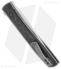 Boker Plus Zinker Urban Trapper Knife Marbled Carbon Fiber (3.5" Satin) 01BO726 -Boker Shop Boker Plus Urban Trapper Marbled CF 01BO726 BHQ 68521 jr side