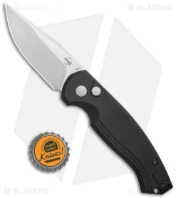 Boker Plus Vox Karakurt Automatic Knife Black Aluminum (3" Stonewash) 01BO363 -Boker Shop Boker Plus Vox Karakurt Auto Black Aluminum SW 01BO363 BHQ 120631 jr bottlecap