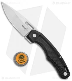 Boker Plus Warbird Liner Lock Knife Black G-10 (3.6" Stonewash) 01BO754 -Boker Shop Boker Plus Warbird LL Black G 10 SW 01BO754 BHQ 95856 jr bottlecap