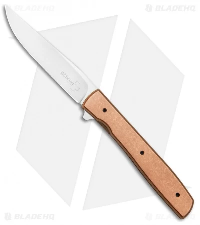Boker Plus Zinker Urban Trapper Knife Copper (3.5" Stonewash) 3 Boker Plus Zinker Urban Trapper Knife Copper (3.5" Stonewash)