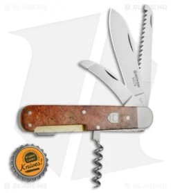 Boker Quadro 1674 Pocket Knife 4.375" Amboina Root Wood 110545 -Boker Shop Boker Quadro 1674 Amboina Root Wood 110545 BHQ 71015 jr bottlecap