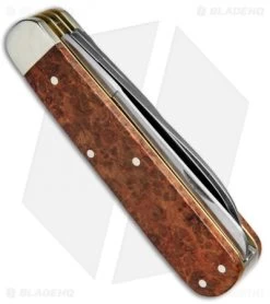 Boker Quadro 1674 Pocket Knife 4.375" Amboina Root Wood 110545 -Boker Shop Boker Quadro 1674 Amboina Root Wood 110545 BHQ 71015 jr side