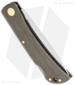 Boker Rangebuster Lockback Knife Green Linen Micarta (3" Satin) 111914 -Boker Shop Boker Rangebuster LB Green Linen Micarta Satin 111914 BHQ 118359 jr side