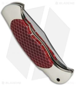 Boker Scout Lockback Knife Red Honeycomb (3.125" Polish) -Boker Shop Boker Scout 30th Anni Red Honeycomb Polish BHQ 40057 jr side