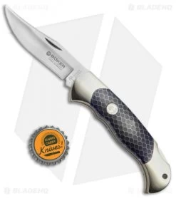 Boker Scout Lockback Knife Blue Honeycomb (3.125" Satin) 112503 9 Boker Scout Lockback Knife Blue Honeycomb (3.125" Satin) 112503 -Boker Shop Boker Scout LB Blue Honeycomb Satin BO03750 BHQ 40058 jr bottlecap