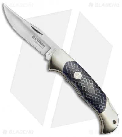 Boker Scout Lockback Knife Blue Honeycomb (3.125" Satin) 112503 3 Boker Scout Lockback Knife Blue Honeycomb (3.125" Satin) 112503