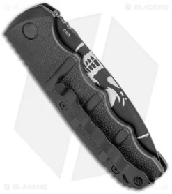 Boker Skull Kalashnikov Dagger Automatic Knife (3.25" Black D2) -Boker Shop Boker Skull Kalashnikov Dagger Auto Black D2 BHQ 48870 jr side