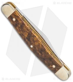 Boker Stockman 150th Anniversary Edition Pocket Knife Curly Birch Wood 115985 -Boker Shop Boker Stockman 150 Anniversary Edition Curly Birch Wood 115985 BHQ 117263 jr side