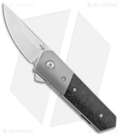 Boker Stubby Kwaiken Exclusive Flipper Knife Marble CF/Ti (2" Satin)