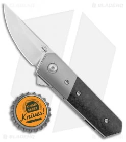 Boker Stubby Kwaiken Exclusive Flipper Knife Marble CF/Ti (2" Satin) -Boker Shop Boker Stubby Kwaiken Flipper Ti Bolster Twill CF Satin 01BO228SOI BHQ 107931 jr bottlecap