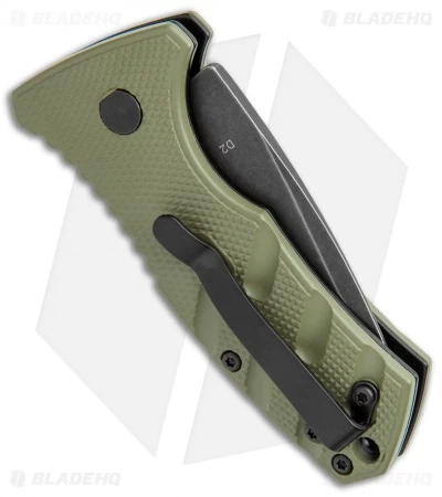 Boker Stubby Strike CA Legal Automatic Knife OD Green (1.9" Smokewash D2) 5 Boker Stubby Strike CA Legal Automatic Knife OD Green (1.9" Smokewash D2) - Image 3