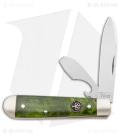 Boker Swell-End Jack Traditional Pocket Knife Green Curly Birch (2.6" Satin)