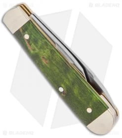 Boker Swell-End Jack Traditional Pocket Knife Green Curly Birch (2.6" Satin) -Boker Shop Boker Swell End Jack Traditional Green Curly Birch Wood Satin 112916 BHQ 120610 jr side