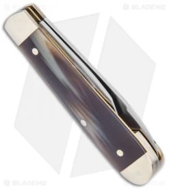 Boker Swell-End Jack Traditional Pocket Knife Synthetic Dark Horn (2.6" Satin) -Boker Shop Boker Swell End Jack Traditional Horn Satin 111916 BHQ 120608 jr side