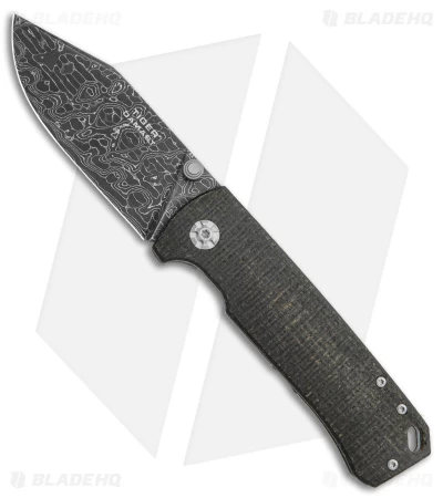 Boker Tiger Frame Lock Knife Black Burlap Micarta (3.3" Tiger Tank Damascus) 3 Boker Tiger Frame Lock Knife Black Burlap Micarta (3.3" Tiger Tank Damascus)
