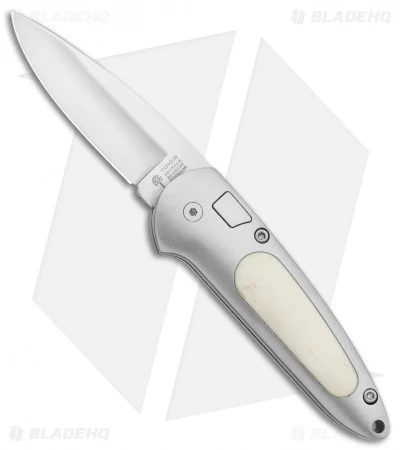 Boker Top Lock II Button Lock Knife Gray Aluminum/Kraton (2.75" Satin) 117107WB 3 Boker Top Lock II Button Lock Knife Gray Aluminum/Kraton (2.75" Satin) 117107WB