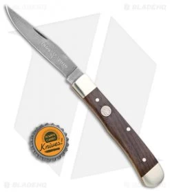 Boker Trapper 150th Anniversary Damascus Series Pocket Knife 4.125" Chestnut -Boker Shop Boker Trapper 150th Anniversary Damascus Series Chestnut 115004DAM BHQ 94319 jr bottlecap