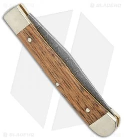 Boker Trapper Asbach Uralt Slip Joint Knife Oak Wood (3.35" Damascus) -Boker Shop Boker Trapper Asbach Uralt SJ Oak Wood Damascus BHQ 137743 jr side