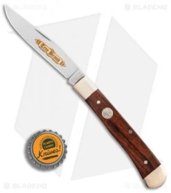 Boker Trapper Classic Gold Pocket Knife 4.125" Desert Ironwood 114004 -Boker Shop Boker Trapper Classic Gold 114004 BHQ 86933 er bottlecap
