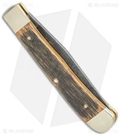 Boker Uno Trapper Pocket Knife Castle Wood (4.125" Acid Wash) 113004 -Boker Shop Boker Trapper Pocket Knife Castle Wood 113004 BHQ 105699 jr side