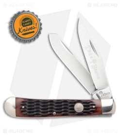 Boker Trapper Traditional Pocket Knife Jigged Brown Bone (Polished D2) -Boker Shop Boker Trapper Traditional Pocket Jigged Brown Bone BHQ 146624 jr bottlecap