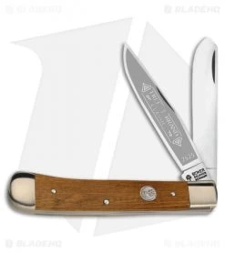 Boker Trapper Pocket Knife 4.25" Whiskey Barrel Wood (110493TWB)
