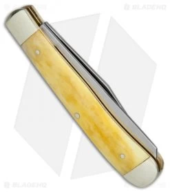 Boker Trapper Pocket Knife 4.25" Yellow Bone 110731 -Boker Shop Boker Trapper Yellow Bone BO110731 BHQ 40074 jr side