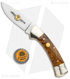 Boker 3000 150th Anniversary Edition Lockback Knife Curly Birch Wood (3.375") -Boker Shop Boker Tree Brand 3000 150 Anniversary Edition Wood 115100 BHQ 117269 jr bottlecap