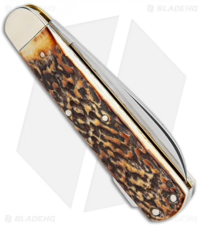 Boker Tree Brand Hunting Knife Mono Lockback Stag (3.25" Satin) 110615 5 Boker Tree Brand Hunting Knife Mono Lockback Stag (3.25" Satin) 110615 - Image 3