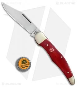 Boker Tree Brand L.E. Hunter Lockback Pocket Knife 5.25" Smooth Red Bone -Boker Shop Boker Tree Brand LE Hunter Smooth red bone BHQ 78496 jr bottlecap